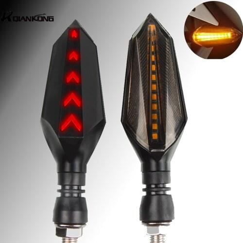 2pc 12 LED Turn Signal Motorcycle Turn Signals Light Tail Lights Indicators for Moto Motorbike Motorcycle Accessories yellow red