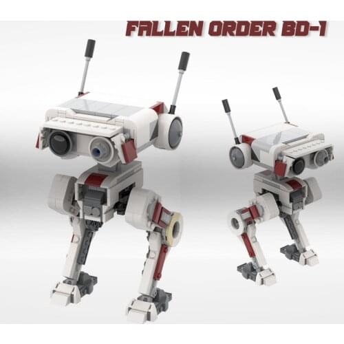 Moc Building Block Fallen Order Bd-1 Intelligent Robot Diy Assembly Display Toy Interstellar Small Particle Model Boy Gift