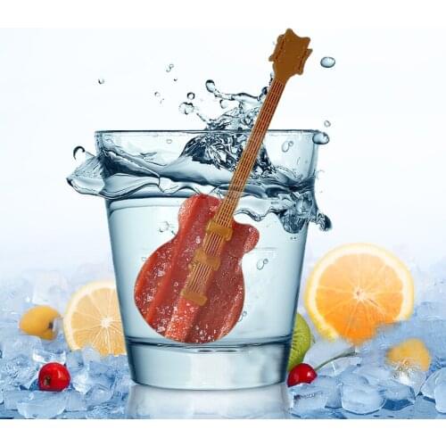 Kitchen Ice Cream Makers TPR Guitar Popsicle mould Jelly Lolly Pudding whisky ice cube Maker Tools