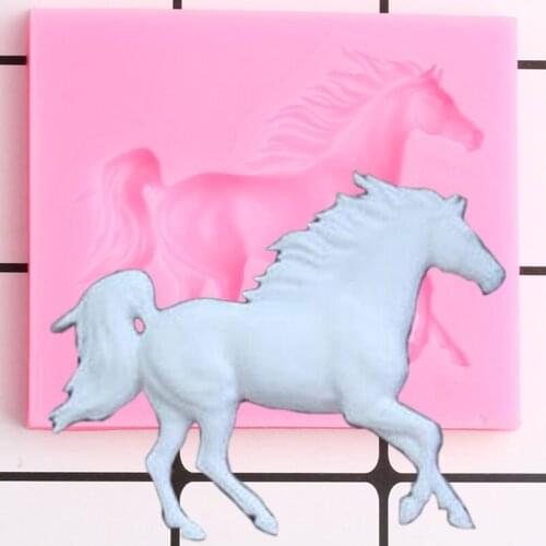 Horse Silicone Mold Animal Cupcake Topper Fondant Molds Cake Decorating Tools Biscuit Baking Candy Clay Chocolate Gumpaste Mould