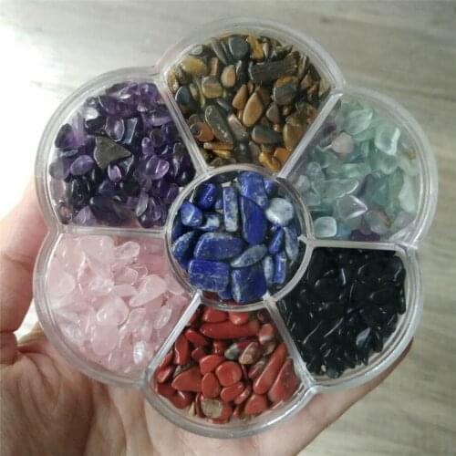 Natural Tumbled Stones Crystals Rose Quartz Amethyst Gravels Lapis Lazuli Fluorite Red Jasper Black Obsidian Tiger Eye Healing