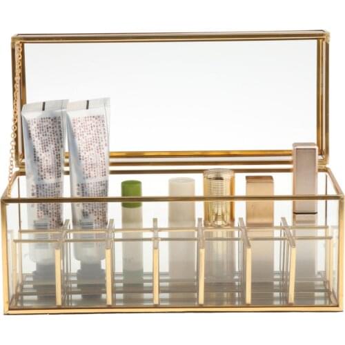 Lipstick Organizer, Dust-proof Lipstick Holder Jewelry Storage Box Makeup Brush