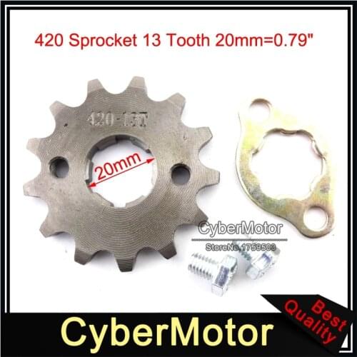 Motorcycle Front Engine Chain Sprocket Gear 420 13 Tooth 20mm For 50cc-160cc Chinese 4 Wheeler ATV Quad Pit Dirt Bike