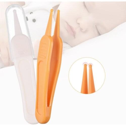 5Pcs Newborn Nostril Cleaning Infant Safety Ear Nose Navel Cleaning Plastic Tweezers Safe Pincet Forceps Clean Baby Accessories
