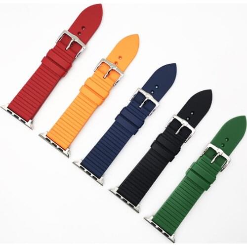 Soft Silicone Sport Band for 38mm Apple Watch Series1 2 3 4 5 6 42mm Wrist Bracelet Strap For iWatch 40mm 44mm accessories