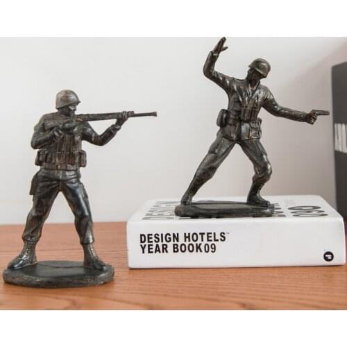 Retro industrial style cSoldier reative armyman crafts character coffee bar decoration characters Home wedding dies