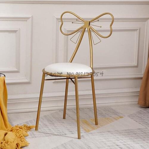 Chair modern minimalist European style dressing table makeup stool home backrest student chair Nordic office desk dining chair
