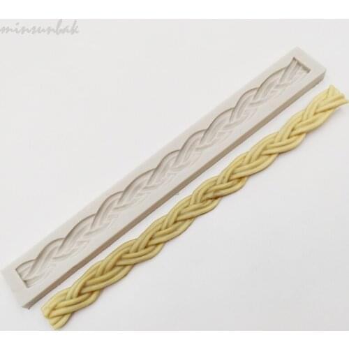 Minsunbak Rope Fondant Mold Cake Border Decoration Tool Food Grade Silicone