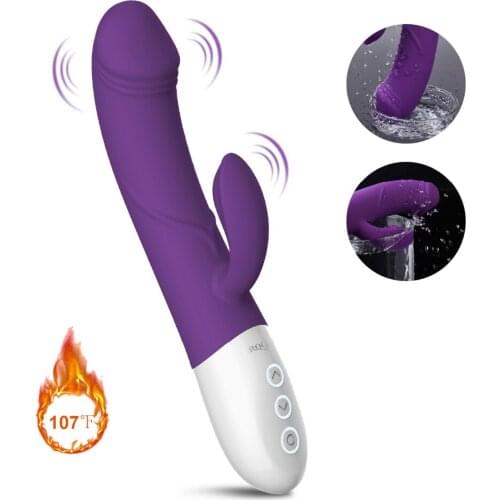 64 Vibration Mode Powerful Dildo Vibrators For Women Magic Wand Heating Body Massager G Spot Rabbit Vibrator Feamle Masturbator