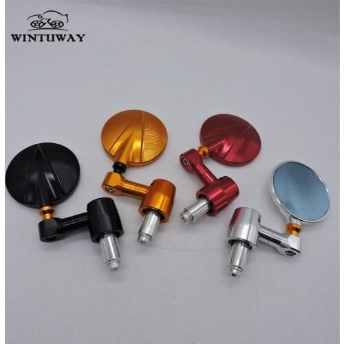 WINTUWAY 4 Colors Available Universal Motorcycle Rearview Mirror Moto CNC Side Mirrors Motorcycle All Aluminum View Mirrors