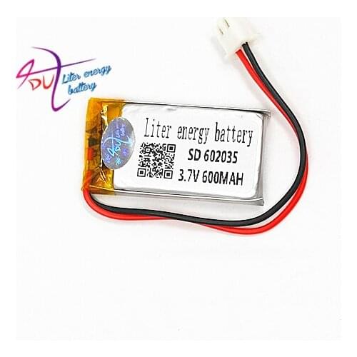 XH2.54 602035 3.7V 600MAH lithium polymer battery stereo speakers massage beauty instrument