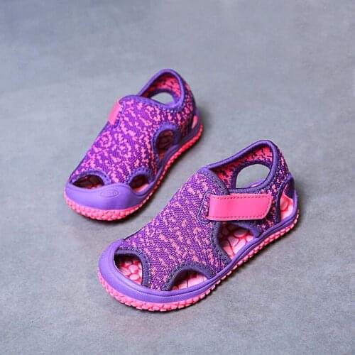 2021 Baby Girls Boys Beach Sandals Toddlers Soft Bottom Closed Toe Shoes Baby Kids Breathable Sandals 1-6 Years Summer Shoes