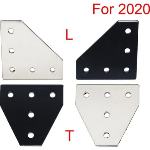 20x20 5 Holes 90 Degree Joint Board Plate Corner Angle Bracket Connection Joint Strip for 2020 series Aluminum Profile