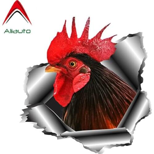 Aliauto Cretive Car Sticker 3D Rooster Automobiles Accessories Vinyl Decal for Suzuki Peugeot Skoda Mitsubishi Mazda,12cm*12cm