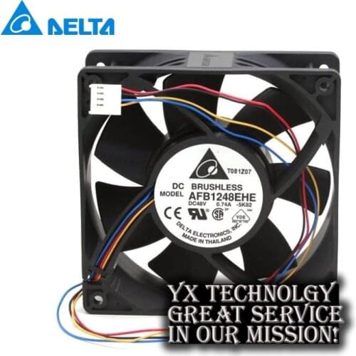 AFB1248EHE 12038 48V 0.74A 120mm PWM cooling fan speed control of wind capacity for Delta 120*120*38mm