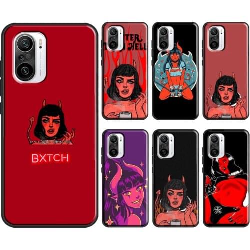 Cute Sexy Girl Devil For POCO F3 M3 X3 Pro Phone Case For Xiaomi Mi 11 A1 A2 A3 10T 9T Mi Note 10 Lite Coque