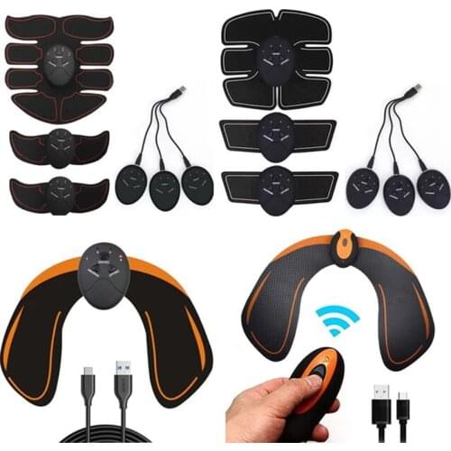 Electric Muscle Stimulator EMS Wireless Buttocks Hip Trainer Abdominal ABS Stimulator Fitness Body Slimming Massager Home Gym