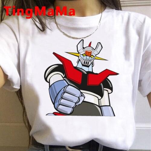 Hot Japanese Anime Mazinger Z T Shirt Men Kawaii Cartoon Summer Tops Harajuku T-shirt Funny Graphic Tees Unisex Tshirt Male