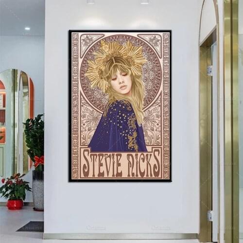 Stevie Nicks Mucha Art Nouveau Canvas Poster Decoration Painting Home Wall Decoration Art Bedroom Decoration