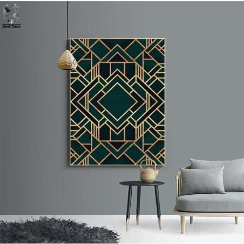 Classic Cube Geometric Canvas Painting Wall Art Posters and Prints Nordic Marble Wall Picture for Living Room Home Decor