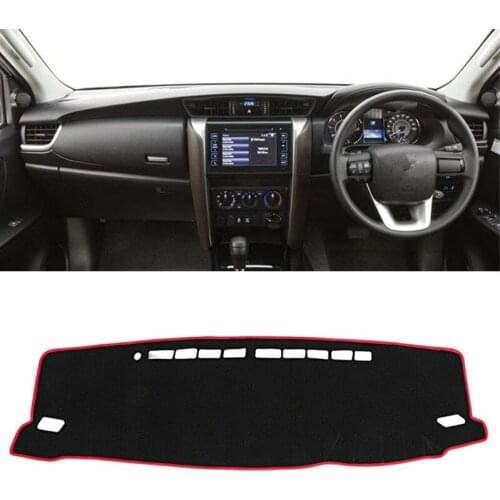Dashboard Cover Mat Pad Dash Dashmat Sun Shade Instrument Carpet Protect Car Accessories For Toyota Fortuner SW4 2016 2017 2018