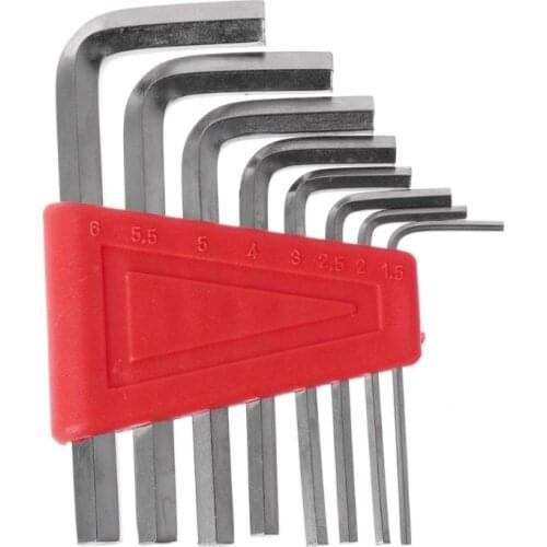 8pcs Allen Key Hexagon Wrench Tools Set Steel Spanner Screwdriver Kits 1.5mm-6mm Bicycle Cycling Repair Tools