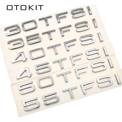 30 35 40 45 50 TFSI Logo Car Tail Emblem Badge Trunk Decal Sticker For Audi A3 A4 A4L A5 A6 A6L A7 A8 Q3 Q5 Q7 Car Styling