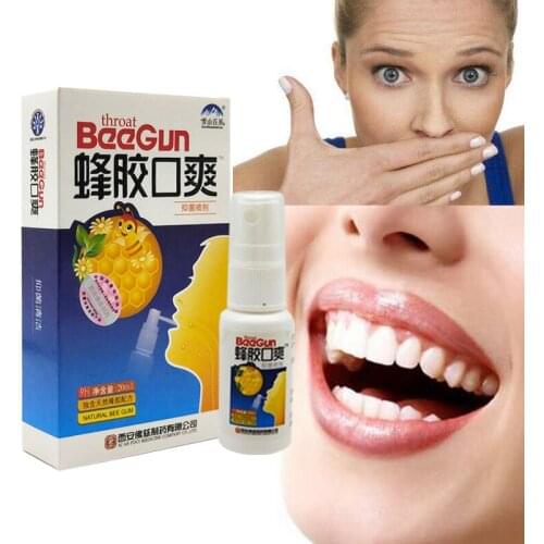 Natural Herbal Mouth Freshener Spray Bee Propolis Antibacterial Oral Spray Oral Ulcers Toothache Bad Breath Treatment