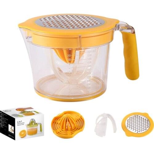 Plastic three-in-one manual juicer household fruit juicer multi-purpose lemon orange juice squeezer