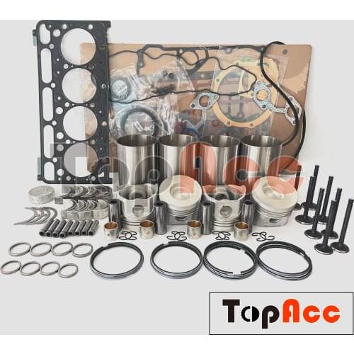 Bearing 52mm) Overhual Rebuild Kit V2203 With Piston Rings Full Gasket Set Bearing Valves For Kubota Diesel Engine Bobact 7753