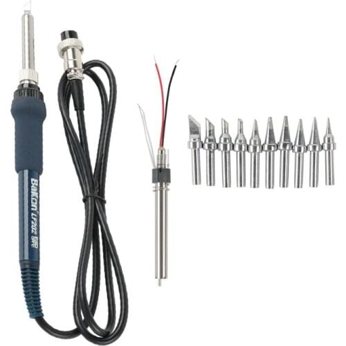 LF202 90W Soldering Station Handle 6pin For BK2000A QUICK 203/203H/204+VH90 Heater+10/PCS 200 Soldering Tip