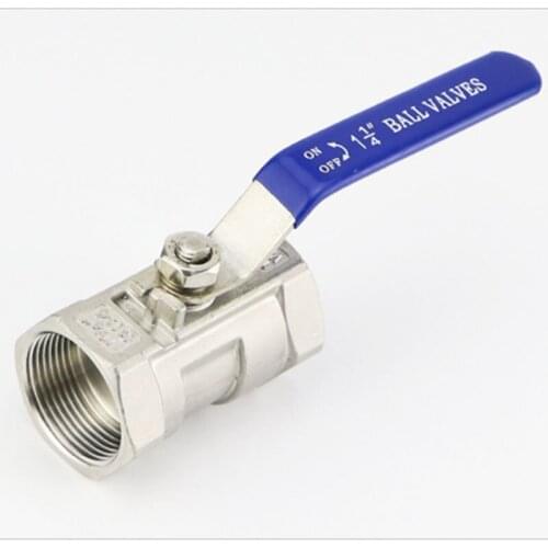 1pc Female Thread Stainless Steel SS304 Ball Valve 1/4" 3/8" 1/2" 3/4" 1" 1-1/4" 1-1/2"