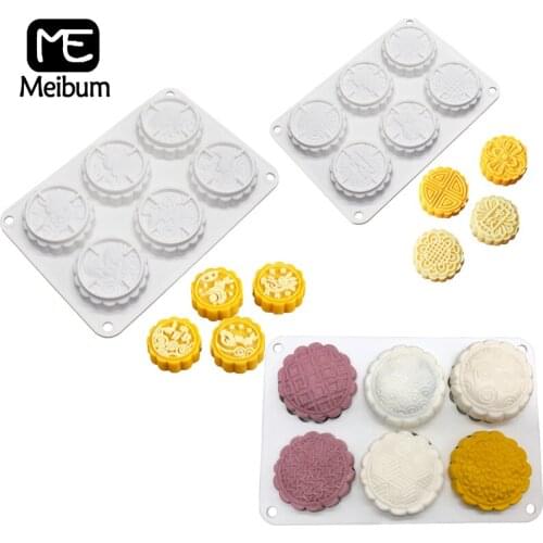 Meibum Mooncake Silicone Mould Cake Mid Autumn Festival Pastry Mold Soap Making Form Decorating Pan Mousse Dessert Baking Tools