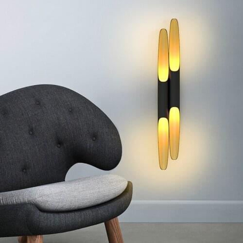 Nordic post-modern wall lamp restaurant cafe mirror front lamp bedroom bedside corridor wall lamp