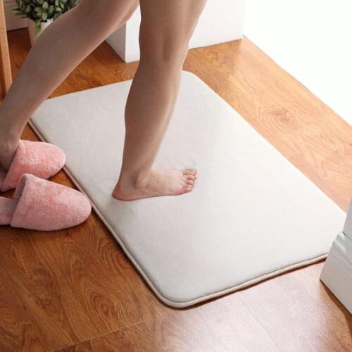 Modern Simple Style Pure White Plush Kitchen Hbo 40x60 Bath Mat Carpet Home Entrance Doormat Bedroom Living Room Floor Mats Rug