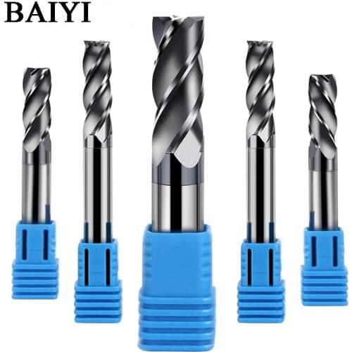 Lengthen Nano-coated HRC45 end mill cutting 4 slots 4/5/6/8/10/12 mm alloy carbide extended version tungsten steel end mil
