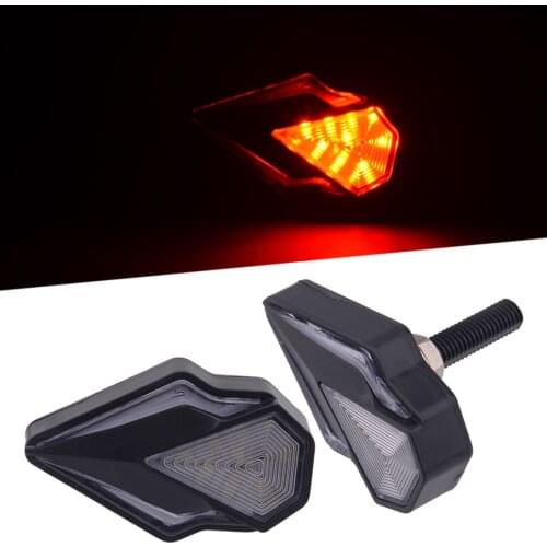 Universal 2pcs Dynamic Flowing Sequential Motorcycle Flush Mount LED Turn Signal DRL Blinker Lamp Light Indicator 12V DC