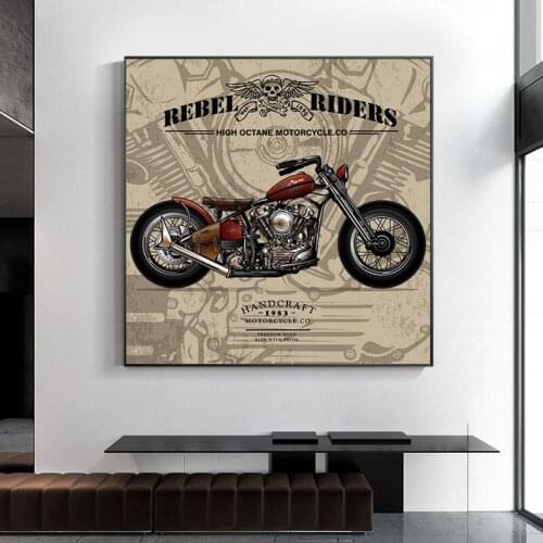 Vintage Poster Classic Motorcycle Canvas Painting Nordic Wall Art Print Picture for Living Room on The Wall Home Decor Poster
