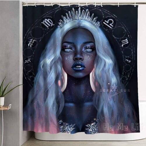 Zodiac Shower Curtain Decor Waterproof Home Decorations