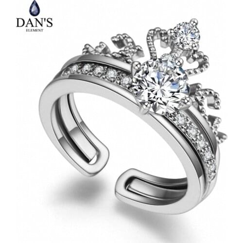 DANS Element Brand Real AAA Zirconia Micro Inlays Rose Gold Color Ring Party For Women Valentine Gift 134049