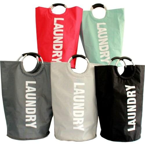 2019 dirty clothes storage bag hamper foldable oxford cloth tote bag home laundry basket