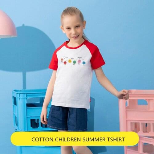 2021 Kids Boy T-shirt Girl Cartoon Tops Cute Baby Cotton Tees Summer Clothes Toddler Fashion T Shirts Children Top Costume 2-10Y