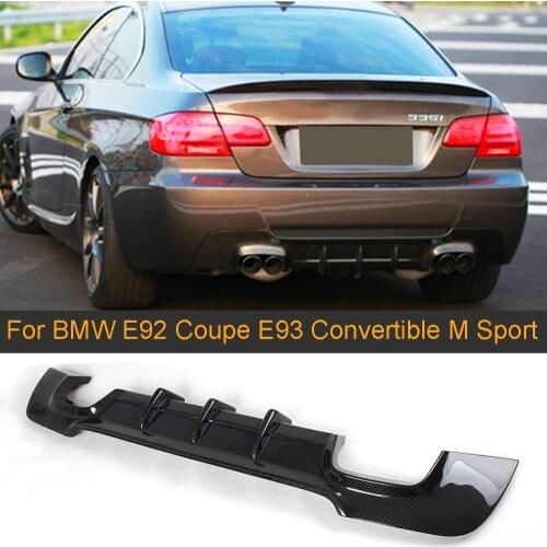 3 Serier Carbon Fiber Rear Diffuser Spoiler For BMW E92 E93 M Sport Coupe Convertible 2005-2011 335i Grey FRP Rear Diffuser Lip