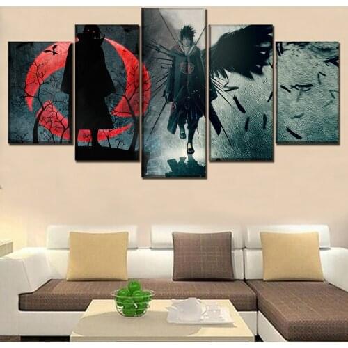 5pcs Japan Anime Pictures Posters Wall Art Home Decor Accessories Modular Canvas HD Printed Paintings Living Room Decoration