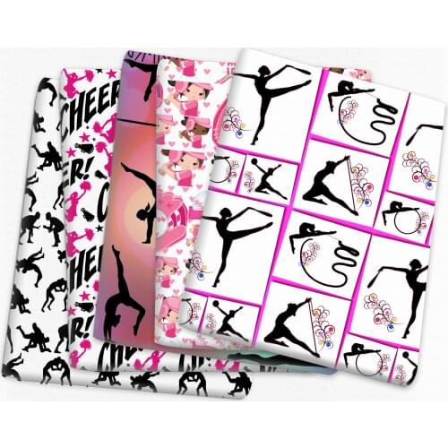 Patchwork Gymnastics Polyester Cotton Fabric for Tissue Sewing Quilting Fabrics Needlework Material DIY Handmade,c14072