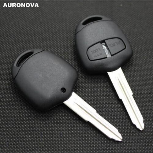 AURONOVA for MItsubishi Pajero 2 Buttons Replace Car Remote Key Shell With Uncut Blade