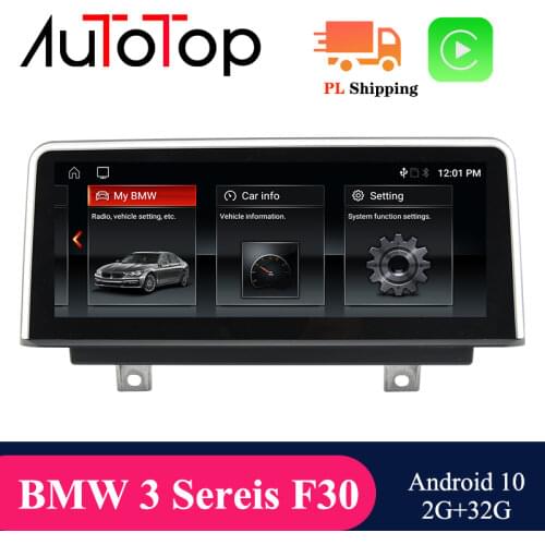 AUTOTOP 1din 10.25'' IPS screen Android 10.0 Car Radio GPS Navigation For BMW F30/F31/F34/F20/F21/F32/F33/F36 NBT (2013-2017)