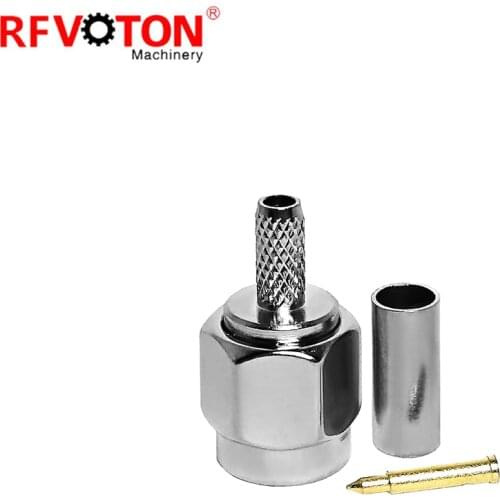 Free shipping SMA male plug rf connector crimp with Ternary alloy for RG174 RG316 LMR100 Cable