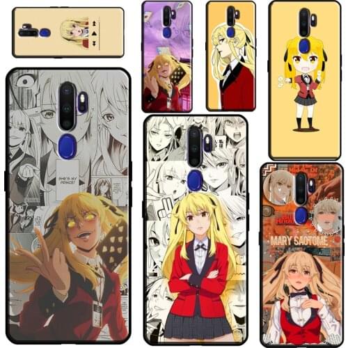 Mary saotome Kakegurui Anime For OPPO A52 A72 A91 A5 A9 A31 A53 2020 Reno2 Z Find X2 X3 Pro A3S A5S A1K A15 A93 Case
