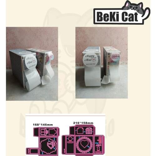Sticker Dispencer Box 1 7.8 inch cutting die file Original Stencils for DIY Scrapbooking photo album Decorative DIY Paper Cards
